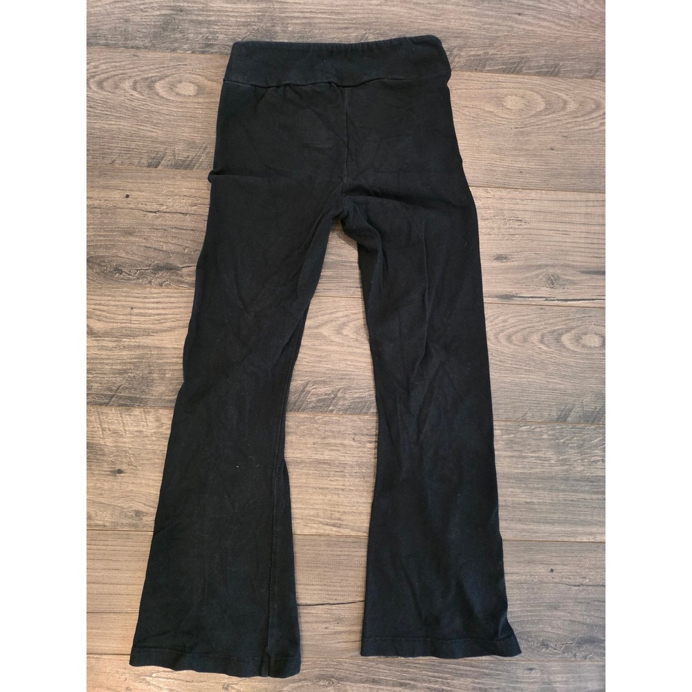 Cat & Jack Girls Black Flare Leggings Pants Size S 6/7 Cotton Stretch